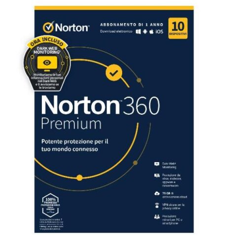 NORTON 360 PREMIUM 75GB IT 1 USER 10 DEVICE 12MO GENERIC RSP MM BOX