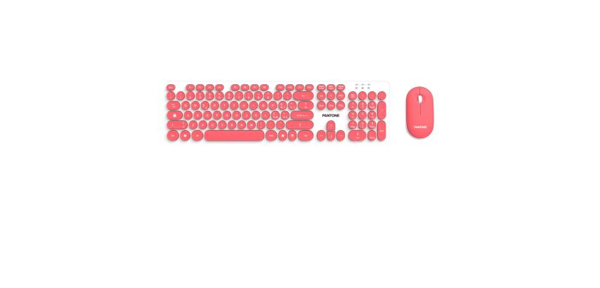 PANTONE - Kit Tastiera wireless colorata con Mouse wireless colorato incluso [IT COLLECTION]