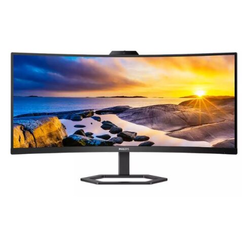 34  21:9 CURVED GAMING USB-C MONITOR  Webcam e Microfono integrati  ADAPTIVE SYNC  100hz  3440 1440  VA  1ms  300cd/m2  USB-C  DISPLAYPORT