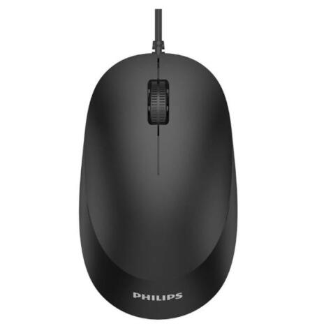 Mouse ottico con filo  design ergonomico  3 pulsanti  1200dpi  design ambidestro