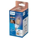 Lampadina a oliva a filamento trasparente 4,9 W (Eq. 40 W) C35 E14