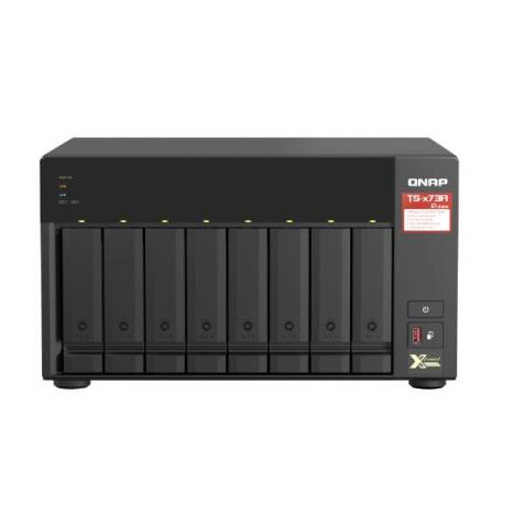 8-BAY NAS  AMD RYZEN V1000 SERIES V1500B 4C/8T 2.2GHZ  8GB DDR4 RAM (2X SODIMM SLOTS, MAX. 64GB, OPTIONAL ECC RAM SUPPORT), 8X SATA 6GB/S