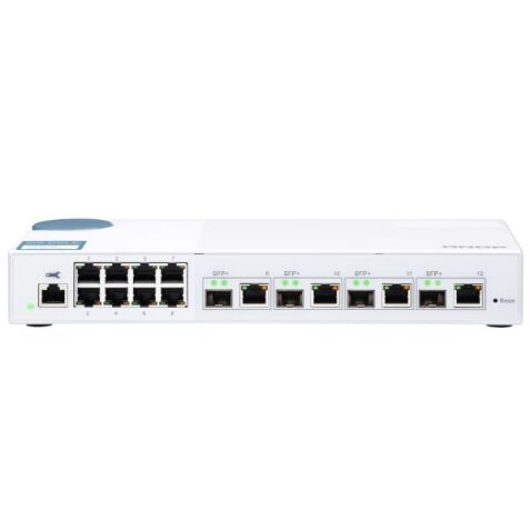 QSW-M408-4C  8 PORT 1GBPS  4 PORT 10G SFP+/ NBASE-T COMBO  WEB        MANAGEMENT SWITCH