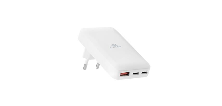 RIVACASE PS4034 W00 EU GaN slim wall charger PD65W 2xUSB-C+1xUSB-A  6/48