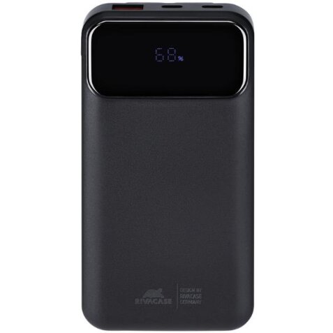 Battery Bank (10000 mAh) 22,5W fast charger con 3 cavi integrati (di cui Type C ed USB con funzione ricarica) Nero