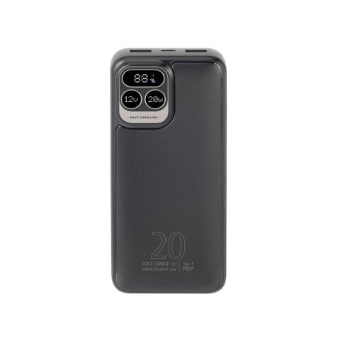 Battery Bank (20000 mAh) PD 20W con LCD Nera