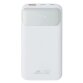 Battery Bank (10000 mAh) 22,5W fast charger con 3 cavi integrati (di cui Type C ed USB con funzione ricarica) Bianco