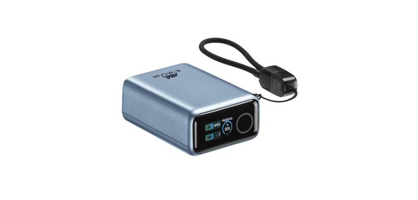 VA1031 10000 mAh Turbo dark grey EU AVS PD 40W Power Bank with smart TFT display with USB-C Cable  12/24