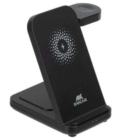 Caricatore Stand Wireless 3 in 1 Nero