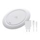 Tappetino di ricarica wireless da 10W + caricabatterie bianco