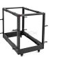 Open Frame Rack 19  ROS Series 12U WxDxH: 600x559-1023x665 mm  Black RAL 9005 with 8 cable ring-