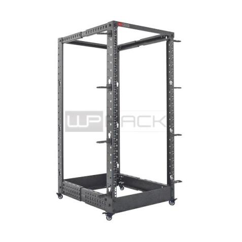 Open Frame Rack 19  ROS Series 32U WxDxH: 600x559-1023x1555 mm  Black RAL 9005 with 20 cable ring