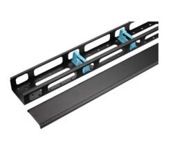 CANALA VERTICALE GESTIONE CAVI 27U CON ANELLI E COPERCHIO PER RACK RNA E RSB L800  CONFEZIONE 2 PEZZI  COLORE NERO