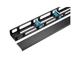 CANALA VERTICALE GESTIONE CAVI 42U CON ANELLI E COPERCHIO PER RACK RNA E RSB L800  CONFEZIONE 2 PEZZI  COLORE NERO