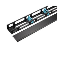 CANALA VERTICALE GESTIONE CAVI 42U CON ANELLI E COPERCHIO PER RACK RNA E RSB L800  CONFEZIONE 2 PEZZI  COLORE NERO-