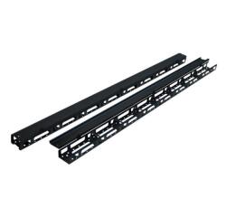 CANALA VERTICALE GESTIONE CAVI 42U CON ANELLI E COPERCHIO PER RACK RSA L800  CONFEZIONE 2 PEZZI  COLORE NERO