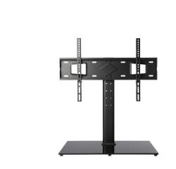UNIVERSAL STEEL/GLASS TV TABLE STAND  NO SWIVEL FUNCTION. MOUNTED ON  THE VESA INTERFACE OF TV. MAXIMUM SUPPORTED VESA 600X400  MAXIMUM