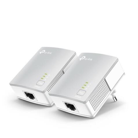 Powerline Starter Kit  Qualcomm  1 10/100Mbps Port  600Mbps Powerline Ultra Compact Size  HomePlug AV  Green Powerline  Plug and Play