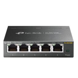 5-Port Gigabit Desktop5 10/100/1000Mbps RJ45 PORTE  MTU/Port/Tag-based VLAN  QoS  IGMP Snooping
