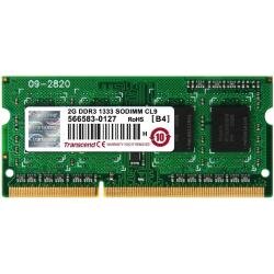 Transcend - DDR3 - module - 2 GB - SO-DIMM 204-pin - 1333 MHz / PC3-10600 - unbuffered