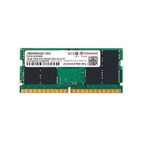 JM5600ASE-16G - DRAM DDR5 SO-DIMM 5600MHz da 16GB, 1Rx8 2Gx8 CL46 1.1V