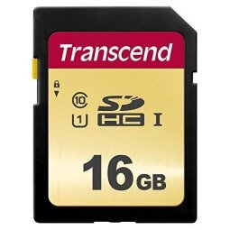 Transcend 500S - flash memory card - 16 GB - SDHC UHS-I