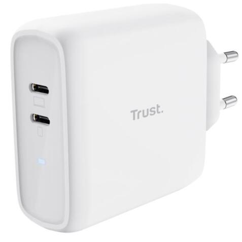 MAXO CARICABATTERIE DA 65 W CON DUE PORTE USB-C - BIANCO EU