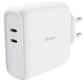 MAXO CARICABATTERIE DA 65 W CON DUE PORTE USB-C - BIANCO EU