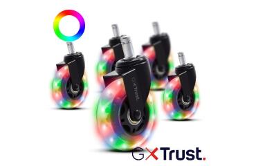 RUOTE ANTIGRAFFIO IN GEL PER SEDIA - ILLUMINATE RGB - TRUST GXT 701 RGB
