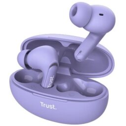 YAVI BT AURICOLARI EARBUDS TRUE WIRELESS BLUETOOTH CON RIDUZIONE DEL RUMORE ENC - 35% PLASTICA RICICLATA - VIOLA