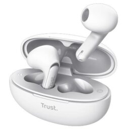 YAVI BT AURICOLARI EARPHONES TRUE WIRELESS BLUETOOTH CON RIDUZIONE DEL RUMORE ENC - 35% PLASTICA RICICLATA - BIANCO