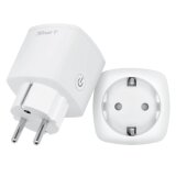 Trust 71301 presa intelligente 3000 W Bianco - EU SWITCH SOCKET DUO-PACK WI-FI