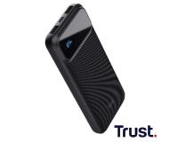 POWERBANK 10.000MAH CARICA VELOCE - 2 USB-A 18W QC 3.0 AUTO DETECT + 1 USB-C 20W PD 3.0 + PPS - TRUST AVALA POWERBANK - NERO