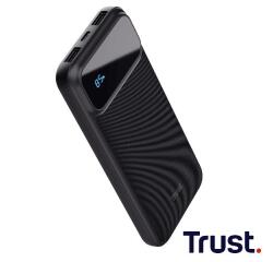 POWERBANK 10.000MAH CARICA VELOCE - 2 USB-A 18W QC 3.0 AUTO DETECT + 1 USB-C 20W PD 3.0 + PPS - TRUST AVALA POWERBANK - NERO