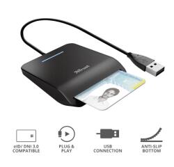 LETTORE DI SMART CARD (TIPO TESSERA SANITARIA) - USB C - TRUST PRIMO NERO