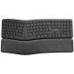 TASTIERA ERGONOMICA WIRELESS TRUST KEYRA MULTI-CONNESSIONE BT + 2,4GHz - 85% PLASTICA RICICLATA - LAYOUT IT - NERO