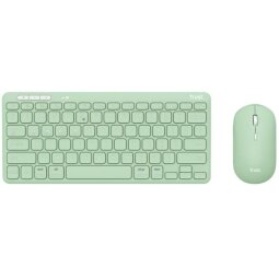 LYRA SET TASTIERA E MOUSE WIRELESS RICARICABILI PER COLLEGARE FINO A 3 DISPOSITIVI WL/BT - 51% PLASTICA RICICLATA - ITALIANO - VERDE