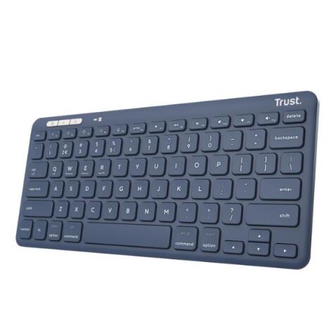LYRA TASTIERA WIRELESS RICARICABILE PER COLLEGARE FINO A 3 DISPOSITIVI 1 WL 2,4GHz + 2BT - 52% PLASTICA RICICLATA - ITALIANO - BLU