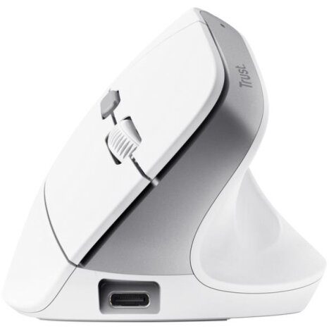 BAYO II MOUSE WIRELESS ERGONOMICO VERTICALE RICARICABILE - 50% PLASTICA RICICLATA - BIANCO