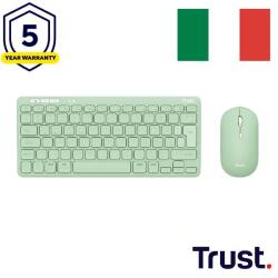 LYRA SET TASTIERA E MOUSE WIRELESS RICARICABILI PER COLLEGARE FINO A 3 DISPOSITIVI WL/BT - 51% PLASTICA RICICLATA - ITALIANO - VERDE