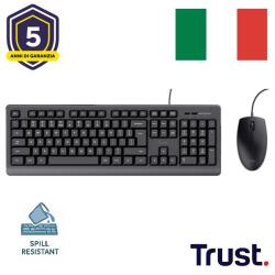 Trust 24646 keyboard Mouse included Office USB QWERTY Italian Black