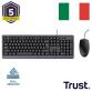 Trust 24646 keyboard Mouse included Office USB QWERTY Italian Black