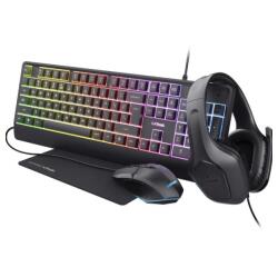 GXT 792 QUADROX SET TASTIERA, MOUSE, CUFFIA, MOUSEPAD GAMING 4-IN-1 - LAYOUT ITALIANO - NERO