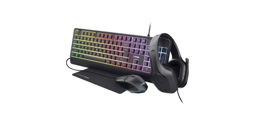 GXT 792 QUADROX SET TASTIERA, MOUSE, CUFFIA, MOUSEPAD GAMING 4-IN-1 - LAYOUT ITALIANO - NERO