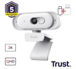 Trust 26180 webcam 2560 x 1440 pixels USB White