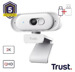 Trust 26180 webcam 2560 x 1440 pixels USB White
