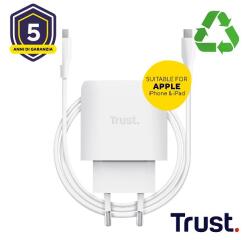 MAXO ALIMENTATORE 45W USB-C PER APPLE - PLASTICA RICICLATA 50% - BIANCO
