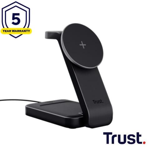 VIRO 3-IN-1 CARICA MAGNETICO PER IPHONE APPLE WATCH AIRPODS STAND RICHIUDIBILE - NERO