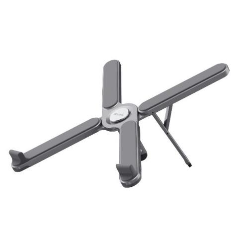 SUPPORTO PER LAPTOP - TRUST MACY - PIEGHEVOLE IN ALLUMINIO - GRIGIO