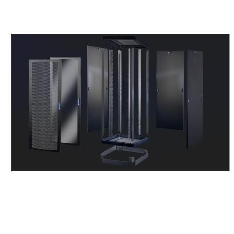 ARMADIO TECNO A PAVIMENTO C/PORTA ANTERIORE IN VETRO  PANNELLI        LATERALI E POSTERIORE CIECHI  ZOCCOLO H.100MM  MONTANTI ANTERIORI  19